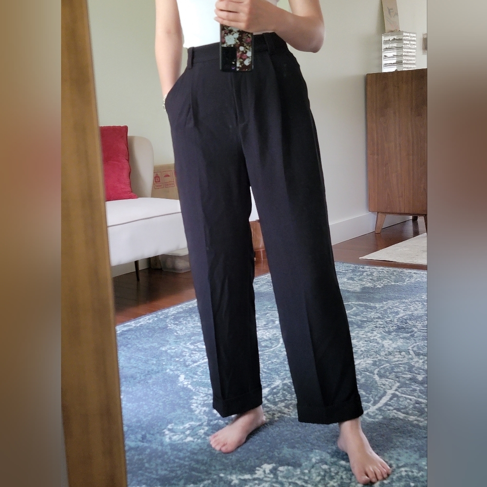 NWOT &Other Stories Wide Leg Cuffed Pants Size 4